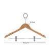 12 Adet Otel Tipi Elbise Askısı Ahşap Kıyafet Askısı Otel Elbise Askısı Maşalı Takım Elbise Askısı Vernikli 43 cm