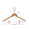12 Adet Otel Tipi Elbise Askısı Ahşap Kıyafet Askısı Otel Elbise Askısı Maşalı Takım Elbise Askısı Vernikli 43 cm