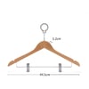 12 Adet Otel Tipi Elbise Askısı Ahşap Kıyafet Askısı Otel Elbise Askısı Maşalı Takım Elbise Askısı Vernikli 43 cm