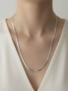 Çelik Silver İtalyan Ezme Zincir 60 cm