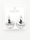 İşlemeli Kalp Silver VIP Xuping Küpe