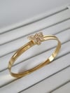 Kelebek Charmlı Ajda Gold Bilezik 6,5 cm