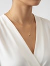 Minimal Zirkon Taşlı Gold Harf Kolye