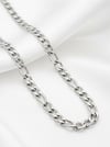 Retro Zincir Silver Kolye 45 cm