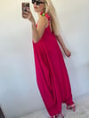 Pembe Ponpon Detaylı Tulum