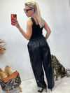 Siyah Lark Pantolon