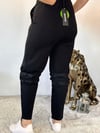 Siyah Tasarım Yorker Pantolon