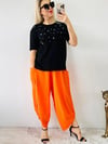 Siyah Zara Model Taşlı Tişört