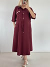 TENSEL ROME ELBİSE BORDO