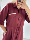 TENSEL ROME ELBİSE BORDO