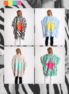 Yeşil Star Oversize Panço / Hırka