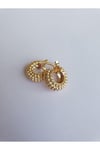 Pütürlü Halka Küpe - Gold Renk
