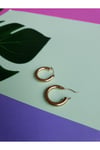 Rose Gold Kaplama Çelik Halka Küpe