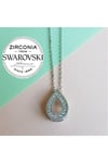 Zirconia Swarovski Damla Gümüş Kolye