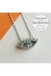 Zirconia Swarovski Taşlı Göz Gümüş Kolye