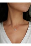 Zirconia Swarovski Taşlı Göz Gümüş Kolye