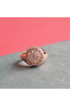 Zirkon Taşlı Gümüş Yüzük - Rose