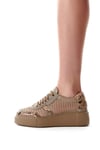 Sneakers A68137 PİTON+FİLE Bej+Natural