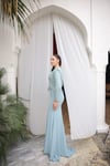 Estel Korseli Balık Abiye Mint Tesettür Abiye