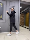 3 İplik Asimetrik Hırka Siyah