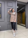 3 İplik Asimetrik Hırka Vizon