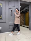 3 İplik Asimetrik Hırka Vizon