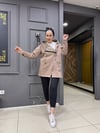 3 İplik Asimetrik Hırka Vizon