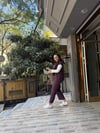 3 lü Yelekli Tensel Takım Mürdüm