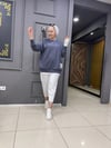 Arka Fermuar Detaylı Sweat Füme
