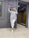 Arka Fermuar Detaylı Sweat Gri