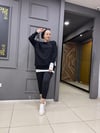 Arka Fermuar Detaylı Sweat Siyah