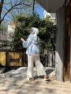 Ayrobin Çizgili Gömlek Açık Mavi