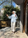 Ayrobin Çizgili Gömlek Açık Mavi