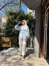 Ayrobin Çizgili Gömlek Açık Mavi