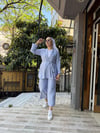AyRobin Çizgili Takım Lacivert