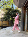AyRobin Çizgili Takım Pembe