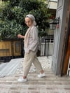 Baskılı Çizgili Sweat Kahve
