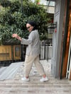 Baskılı Çizgili Sweat Lacivert