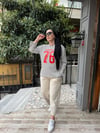 Baskılı Çizgili Sweat Lacivert