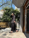 Bel Bağcık Çizgili Gömlek Siyah
