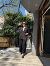 Bel Bağcık Çizgili Gömlek Siyah