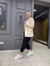 Blazer Ceket Krem