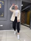 Blazer Ceket Krem