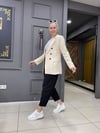 Blazer Ceket Krem