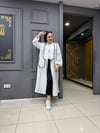Bodrum Kumaş Biyeli Kimono Beyaz