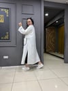 Bodrum Kumaş Biyeli Kimono Beyaz