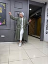 Bodrum Kumaş Biyeli Kimono Haki