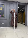 Bodrum Kumaş Biyeli Kimono Kahve
