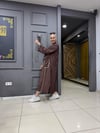 Bodrum Kumaş Biyeli Kimono Kahve