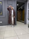 Bodrum Kumaş Biyeli Kimono Kahve
